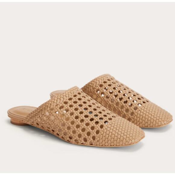 Everlane The Day Mule in Woven Nappa Leather Tan Size 7 - Picture 1 of 12